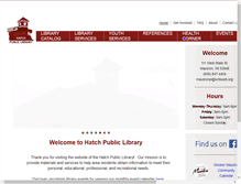 Tablet Screenshot of hatchpubliclibrary.org